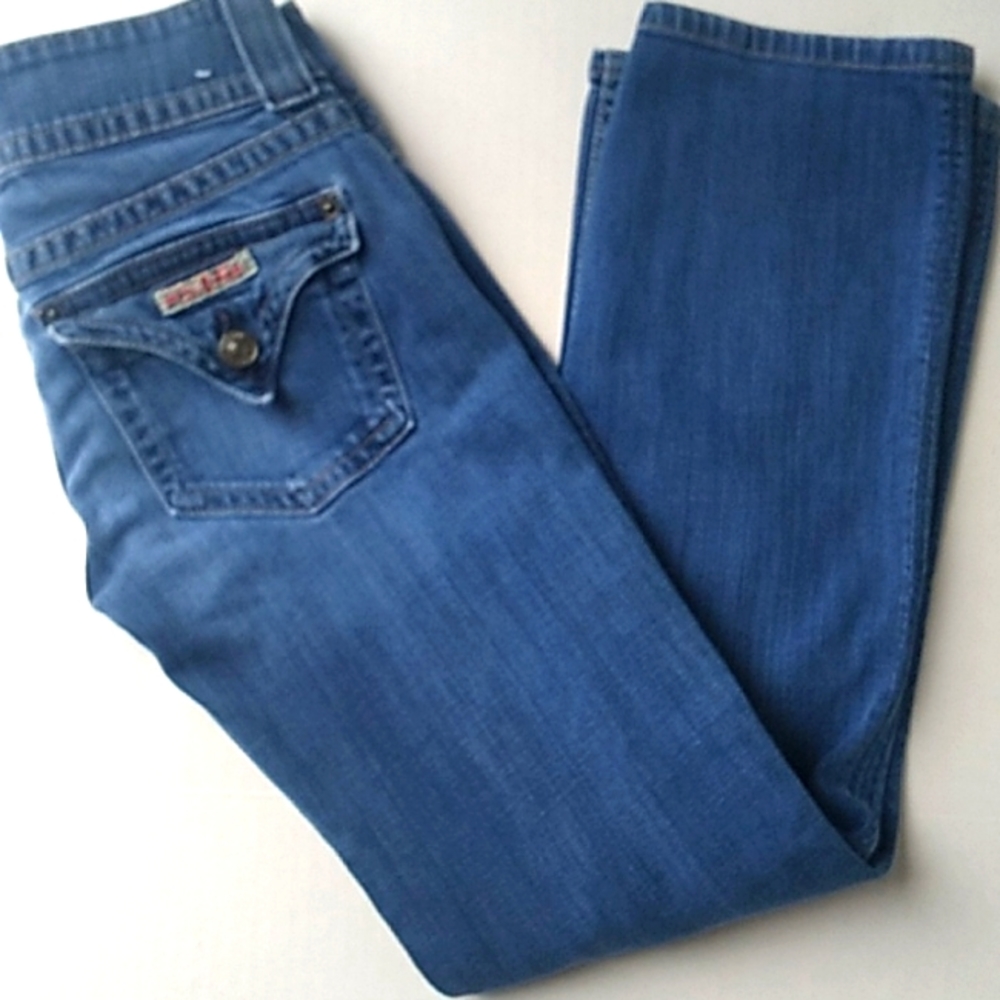 Womens Hudson  Bootcut Triangle Flap Pocket Low Rise Jeans 25